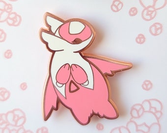 Matte Rose Gold Latis & Shiny Latias Hard Enamel Pin