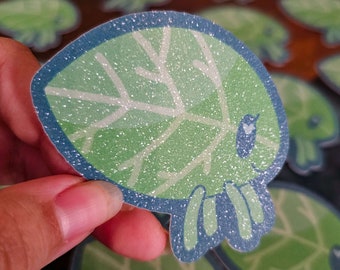 Leaf Bug Glitter Sticker