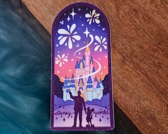 Disney World Castle Arch Glitter Sticker