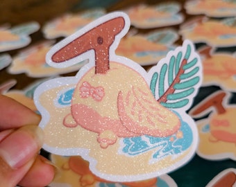 Stick Bird Glitter Sticker