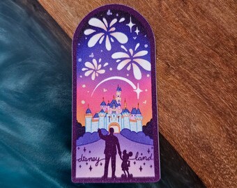 Disney Land Castle Arch Glitter Sticker