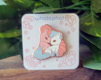 Vulpixes Matte Rose Gold Hard Enamel Pin