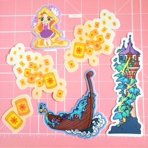 RETIRING: Vinyl Weatherproof Rapunzel Stickers