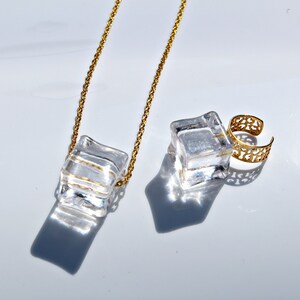 Lucite Ice Cube Necklace | 1960s