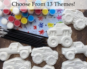 Paint It Yourself Party Kit - Monster Truck Party,  Unicorn Party Favors, Mermaid Party Favors and More!