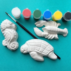 Paint Your Own Sea Turtle, Sea Horse and Lobster - Ready To Paint Ceramics