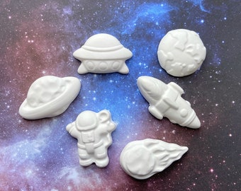 Space Theme Party Pack - Paint Party Favors - Customize Magnets