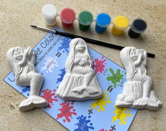 Paint Your Own Mermaid Magnets Craft Kit - Mermaid Gift - Unique Gift Idea - Mermaid Party