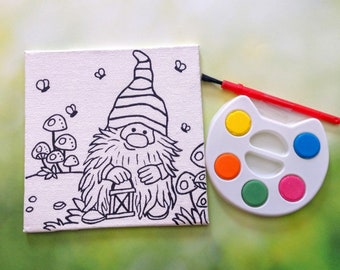 Paint Your Own Woodland Gnome  - Fairy Garden Party - Enchanted Forest - Kids Party Favors