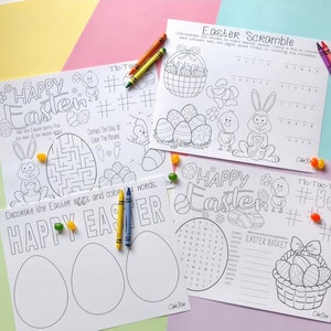 8.5 x 11 Easter Coloring Pages For Kids, Kids Printable, Digital Download image 1