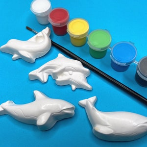 Kit d’artisanat pour les baleines et les aimants de dauphins - Paint Party Favors - Dolphin Party Favors