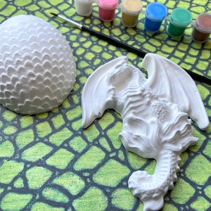 Paint Your Own Dragon and Dragon Egg Magnets - Alternative Valentines Gift - Craft Kit For Adults