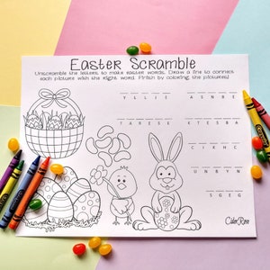 8.5 x 11 Easter Coloring Pages For Kids, Kids Printable, Digital Download image 4