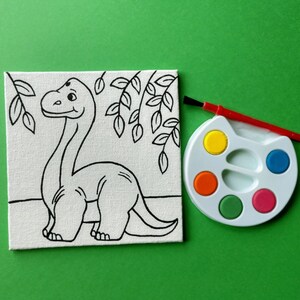 DIY Brachiosaurus Dinosaur Canvas - Dinosaur Birthday - Kids Party Favors