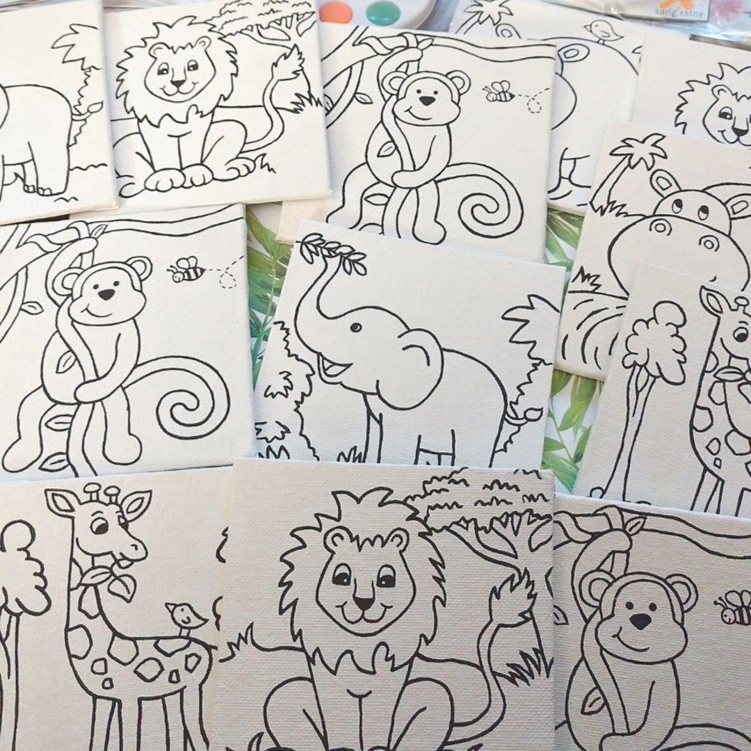 Art Party Set of 20 Kids Party Favors - Paint Your Own Predrawn ...