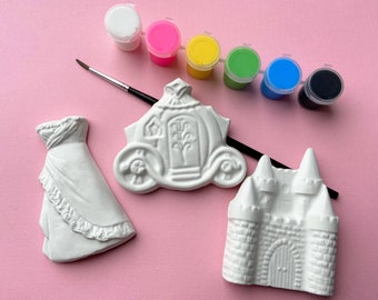 Paint Your Own Princess Theme Magnet Kit - Princess Dress, Castle, Crown or Carriage
