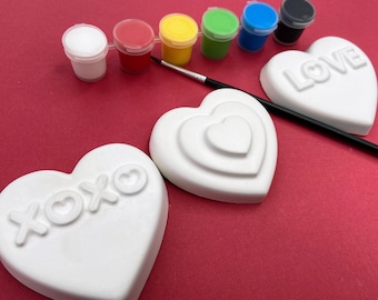 Paint Your Own Valentine’s Magnets - Valentine’s Gift - Conversation Hearts