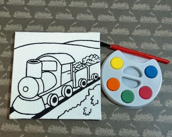 Paint Your Own Train - Train Party - Train Gift - Art Party Favors