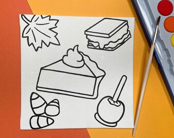 All Things Fall Adult Craft Kit - Activité de peinture - Thanksgiving Favors