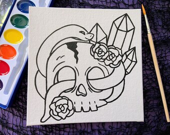 DIY Halloween Skull and Snake Paint Kit for Crafting and Gifts