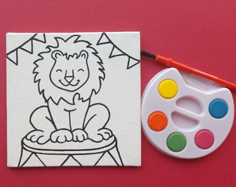 Circus Lion Paint Set - Carnival Theme Party - Paint Party Favors