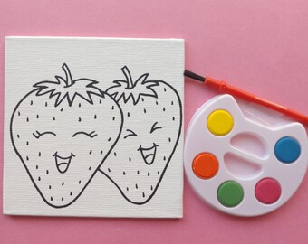Berry Sweet Birthday - Strawberry Party - Paint Party Favors - Kids Party Favors