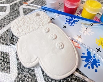 DIY Mitten Ornament Paint Kit - Kids Stocking Stuffers