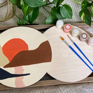 Mountain Sunset Paint By Numbers Kit - DIY Modern Art