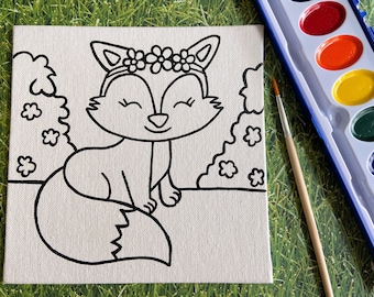 Woodland Fox Paint Party Favors - Art Party Favors