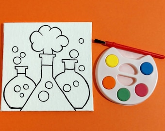 DIY ビーカー ペイント セット、マッド サイエンティスト、科学パーティーの記念品、子供用パーティーの記念品