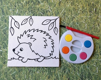Paint Your Own Hedgehog Gift - Art Party - Kids Party Favors - Hedgehog DIY Paint Set