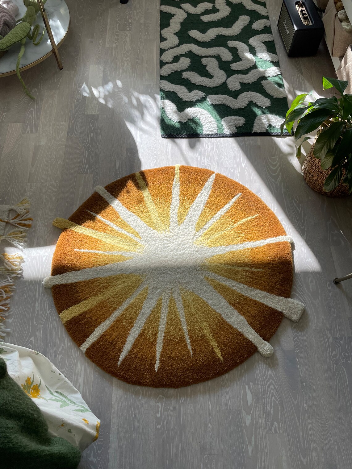 Tufted Sun Rug / Wallhanging - Etsy
