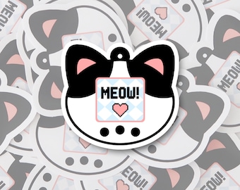 Pegatinas de gato esmoquin, pegatinas kawaii, pegatinas de maullido, pegatinas para gamers, pegatinas de gatito kawaii, pegatinas de gato lindo, pegatinas de gato gamer