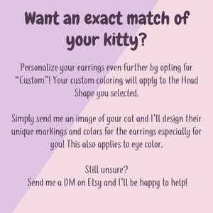 Custom Sphynx Cat Earrings, Design Your Own Cat Earring Studs, Personalized Cat Earring Studs, Gifts for Cat Mom, Custom Jewelry image 6
