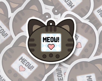 Pegatinas de gatitos adorables, Catagotchi, pegatinas para cuadernos de dibujo, pegatinas de maullido, pegatinas retro kawaii, pegatinas para gamers, pegatinas de gatitos kawaii