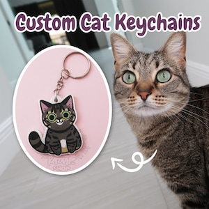 Personalized Cat Keychain For Cat Moms, Custom Cat Keychains, Custom Pet  Keychain, Christmas Gifts, Kawaii Keychain, Gifts For Cat Lover