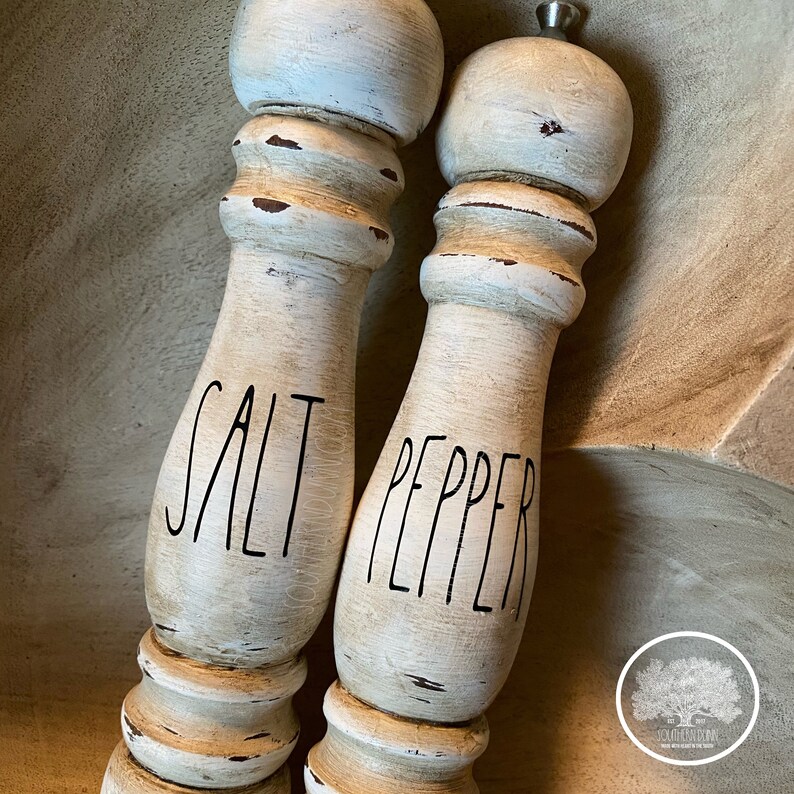 Rae Dunn Inspired Salt and Pepper Vinyl Decals Set of Salt Etsy