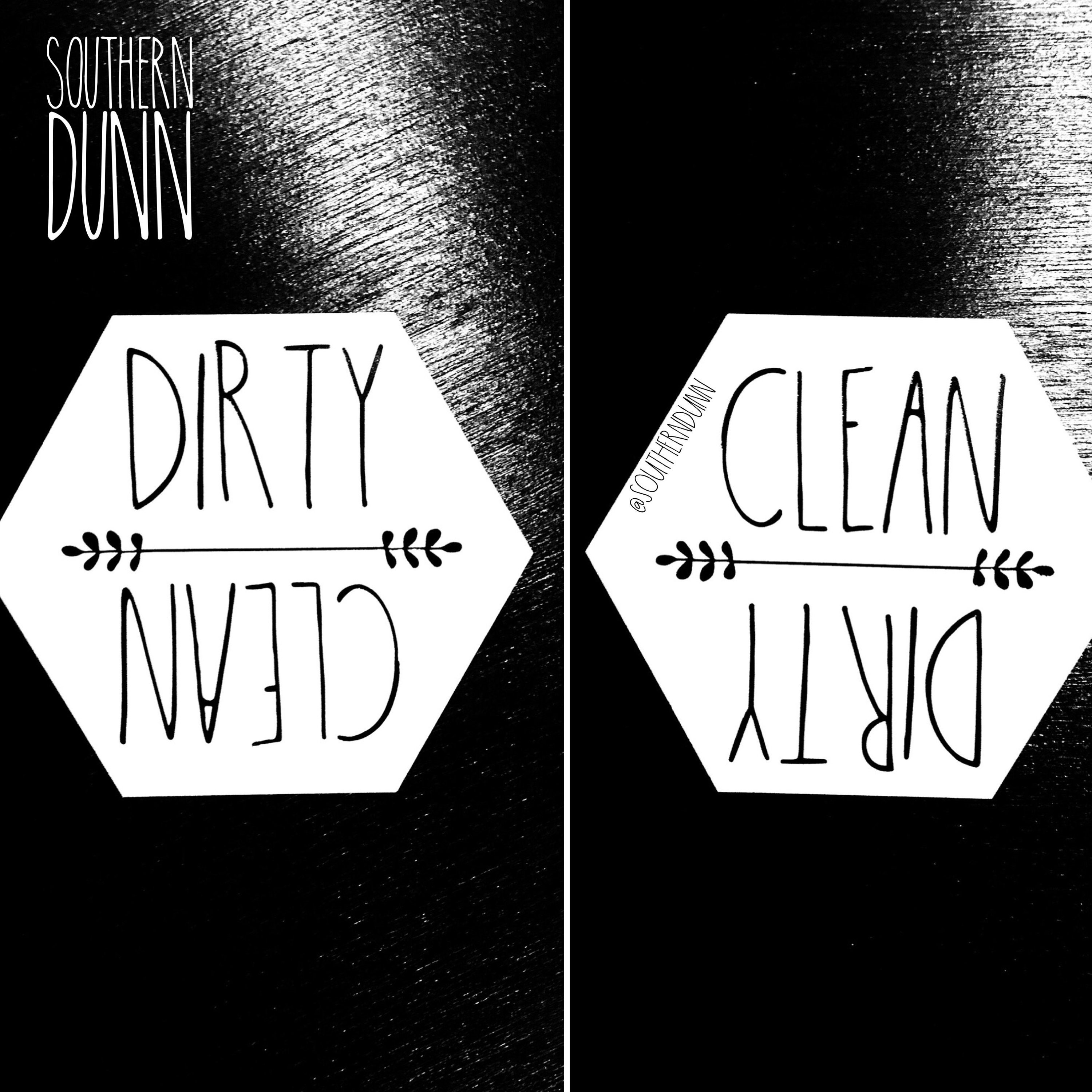 Rae Dunn Inspired Dishwasher Magnet, Dishwasher Clean/Dirty Magnet, R…