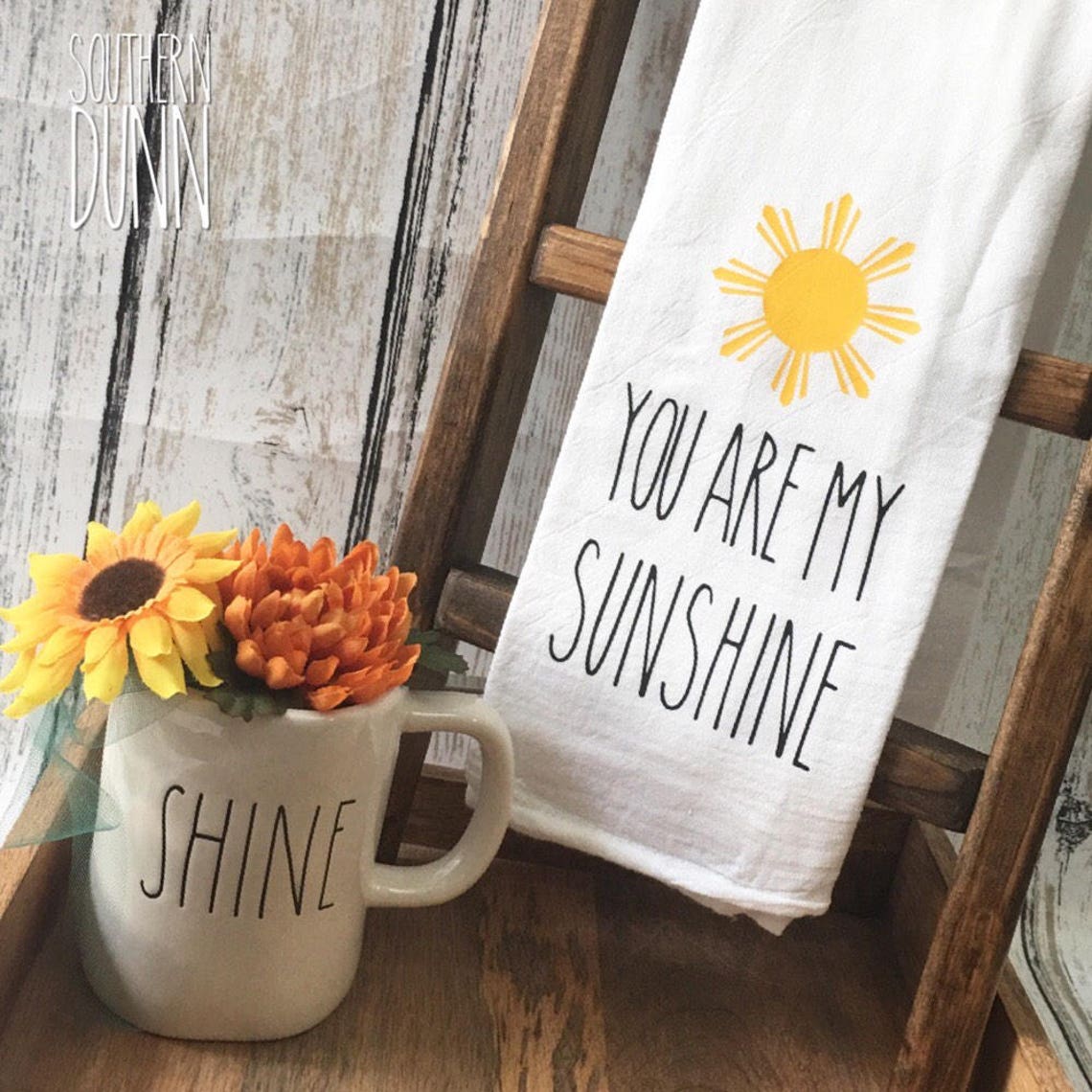 Rae Dunn Inspired Kitchen Towel You Are My Sunshine Etsy