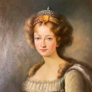 portrait princess painting oil painting on canvas / figure royal lady oil painting on canvas
