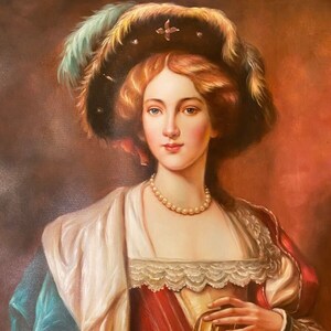 portrait princess oil on canvas / figure royal woman oil painting on canvas