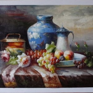 still life fruit painting oil painting on canvas / still life fruit oil painting on canvas