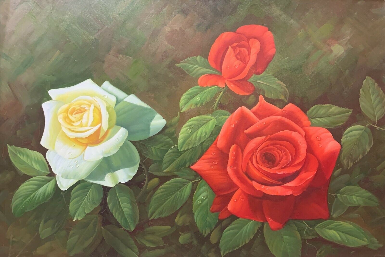 Nature morte fleurs peinture originale huile sur toile signée Etsy