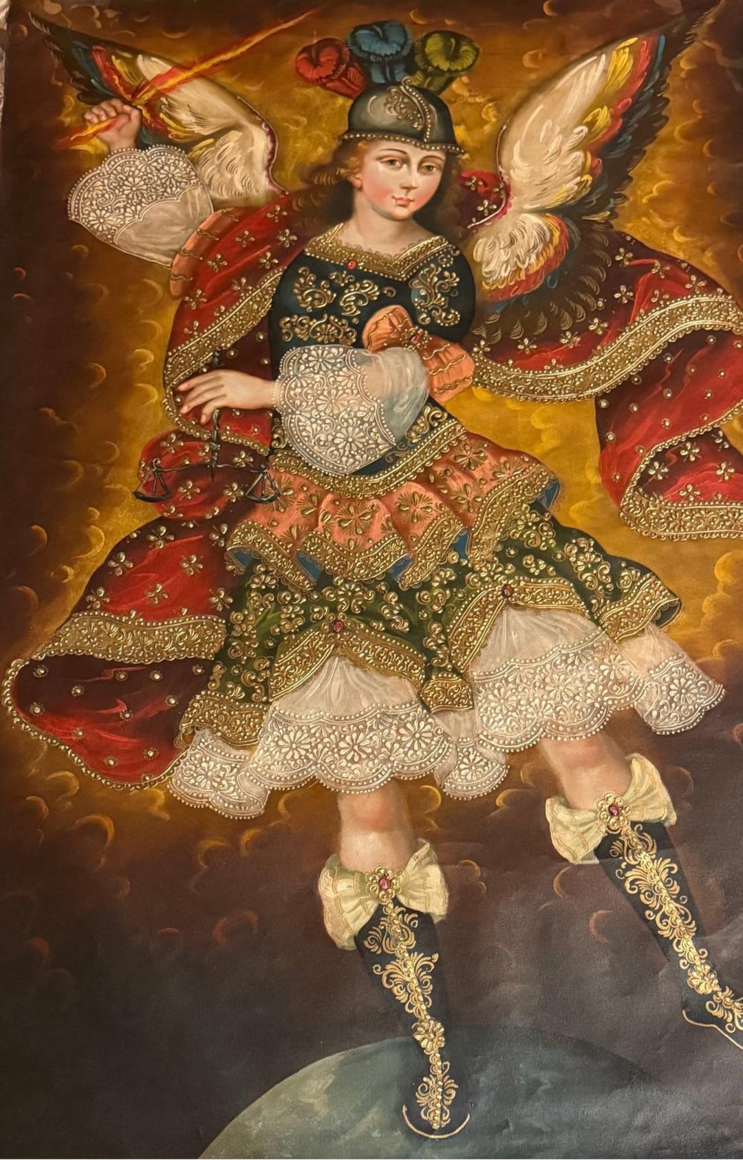 Saint Michael the Archangel — 32×47” Original Hand-painted Oil Painting ...
