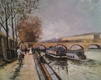 Square French Landscape Painting Oil on Canvas 50x60cm / 20"x24"