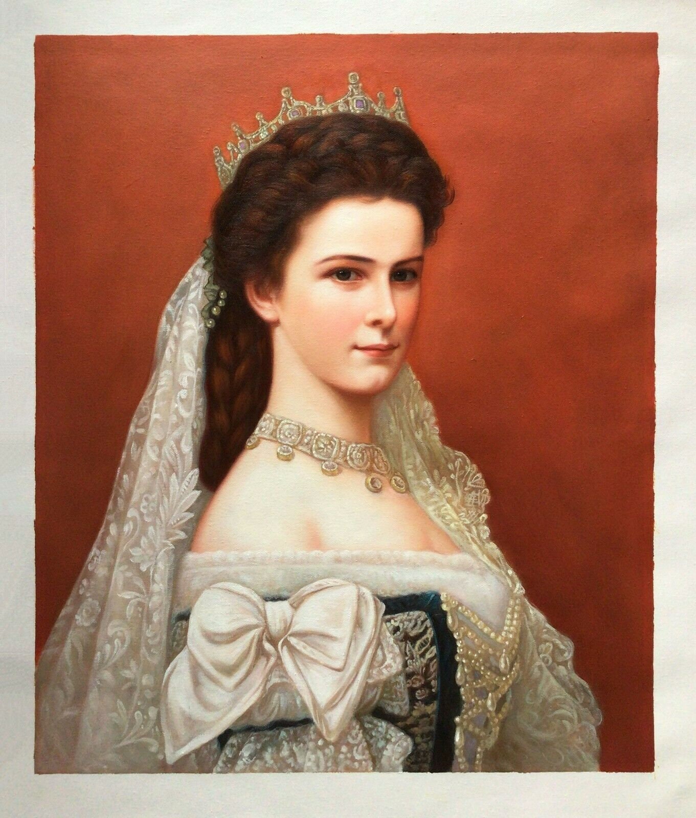 Portrait Empress Elisabeth Of Austria Sissi Painting Oil Painting On Portrait Empress Elisabeth Of Austria Sissi Painting Oil Painting On