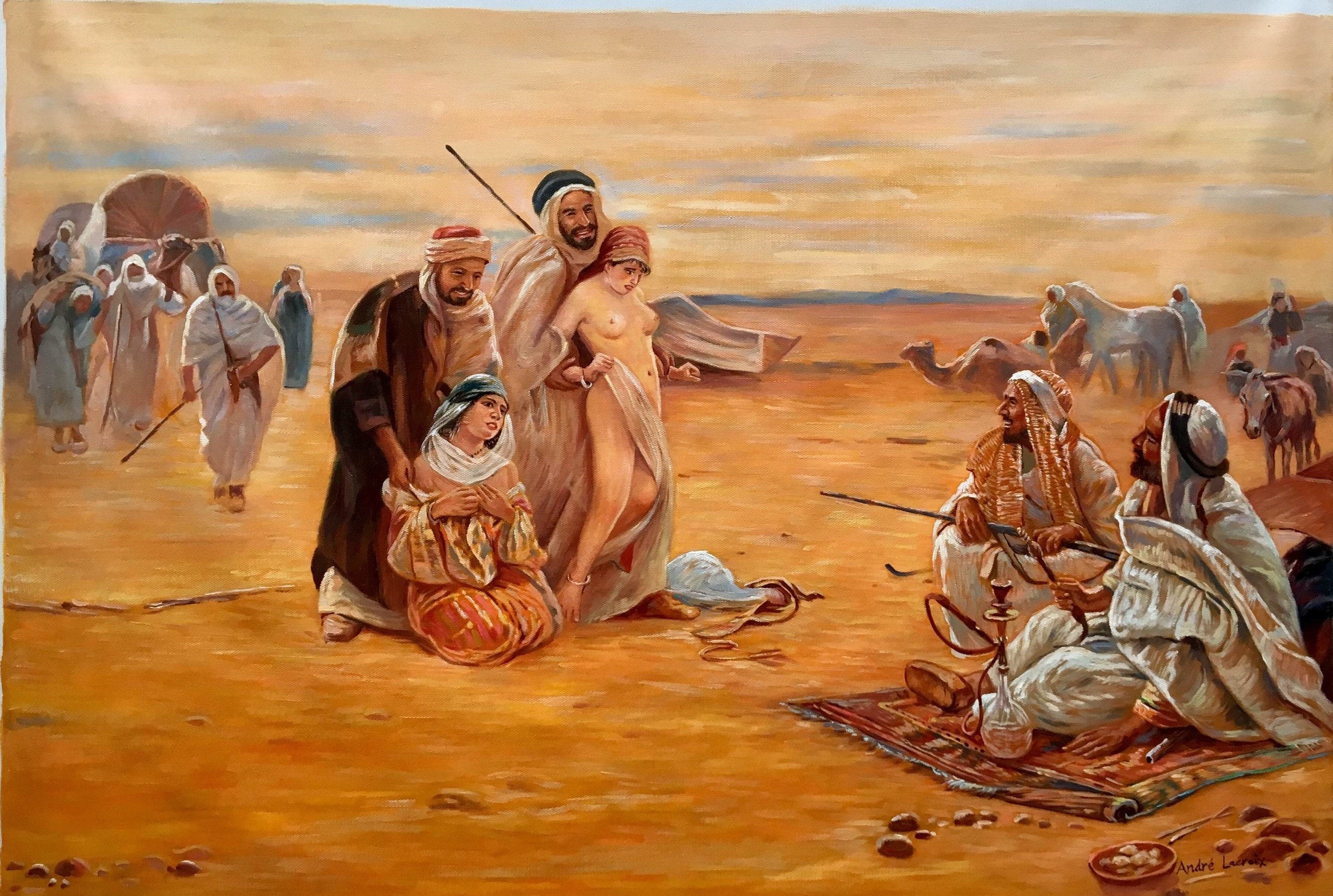 Arab Orientalist Painting Original Oil Painting on Canvas / - Etsy