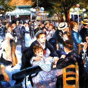 retrato de la pelota en el molino del renoir después de la pintura de pastel óleo sobre lienzo firmado / bailarines pintura al óleo sobre lienzo