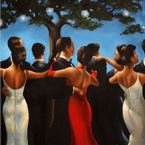 dancers ball painting oil painting on canvas signed / painting on canvas modern art dancers