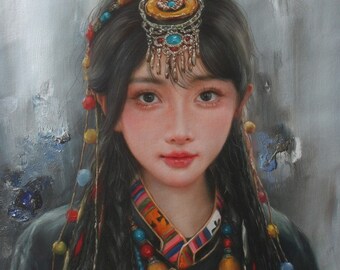 キャンバスに油彩で描いた抽象画、水中の女性の肖像画 - Etsy 日本